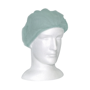 Livingstone Disposable Crimped Hairnet Cap, 21 Inches, Double Elastic, Latex Free, HACCP, Green, 100 Pieces/Pack Pack