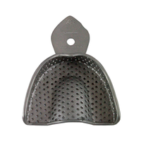 Dental Impression Trays, Perforated, Adult, Upper, Extra Small, Matt Stainless Steel, Each Each