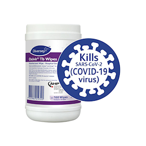 Diversey Oxivir TB Wipes, Hospital Grade, 160 Wipes/Tub, 12 Tubs/Carton Carton