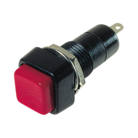 Push-Button Switch, Single Pole Push On/Off, 250V AC, 3 Amp, Each Each