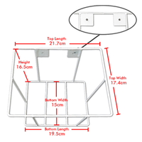 Livingstone Needles Sharps Waste Collector Wall Bracket, 4.75 Litres Capacity, 21.7(L) x 17.4(W) x 16.5(H) cm, Each Each