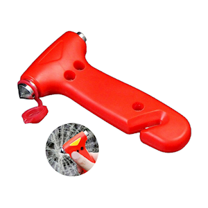 Livingstone Life-saving Hammer, Belt Cutter, Car Window Seat Safety Auto Emergency Tool, 18.5 (L) x 8.5 (W) x 3.5 (H) cm, Orange, Each Each