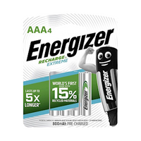 Energizer AAA Batteries, Rechargeable, 4 Pieces/Pack