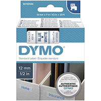 DYMO TAPE ELECT. 12MMX7M BLUE ON WHITE EACH Each