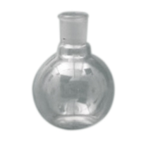 Flat-Bottom Spherical/Boiling Flask, 250ml, Socket Joint 24/29, Single Short Neck, Borosilicate Glass, Clear, Each Each