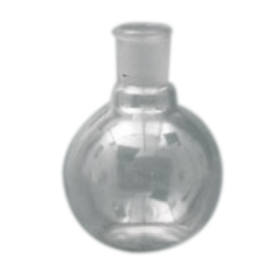 Flat-Bottom Spherical/Boiling Flask, 500ml, Socket Joint 34/35, Single Short Neck, Borosilicate Glass, Clear, Each Each