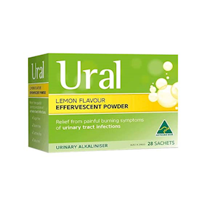 Ural Effervescent Powder, Lemon Flavour, 4grams, 28 Sachets/Box Pack