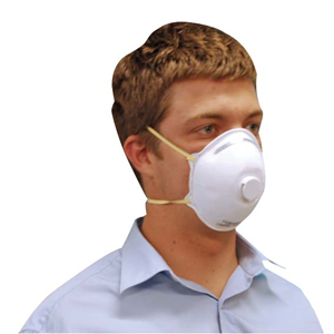 Livingstone N95 Face Mask Respirator w/Air Flow Valve, Cupped Cone, NIOSH 84A-5460, Head Band, Non-Therapeutic, No Fibreglass, Each Loose