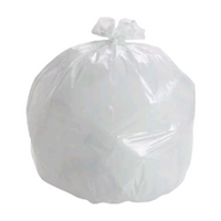 Livingstone Garbage Bin Liner, 73 Litres, 90 x 76cm, HDPE, Flat Seal, Natural, 250 Pieces/Carton Carton