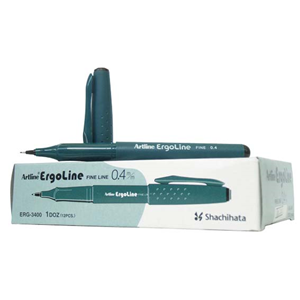 Artline 220 Fineliner Pen, 0.2mm, Superfine, Black, 12/Box Box