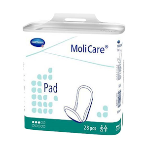 Hartmann Molicare Pad, Unisex, 3 Drops, 481mL Absorbency, 28 Pieces/Pack Pack