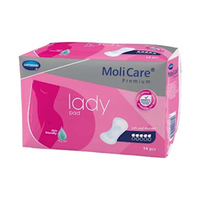 Hartmann Molicare Premium Lady Pad, 5 Drops, 1029mL Absorbency, 14 Pieces/Pack Pack