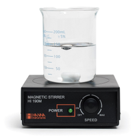 Hanna Instruments Magnetic Mini Stirrer, 12VDC, ABS Plastic, Stirring Capacity: 1L (0.26 Gallons) 1000rpm, 120 x 120 x 45 mm, Each Each
