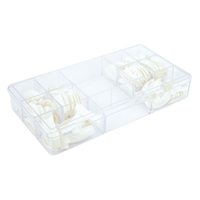 Curved French White Tips in Divided Tray, Each Each