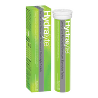 Hydralyte Effervescent Electrolyte Tablets, Lemon Lime Flavour, 20 Tablets/Box Box