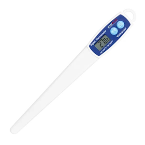 Hygiplas Water Resistant Digital Probe Thermometer, 200 x 15mm, -50 to 200 degC, Stainless Steel, White, Each