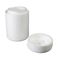 Calorimeter Insulating Box and Lid, 72mm Dia x 120mm H, Polystyrene Foam,Accepts Standard 50mm Diameter x 75mm Deep Calorimeter Cup, Each Each