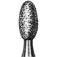Intensiv 258GS Diamond Burs, Flame Ball, ISO 277514 #24, Friction Grip, Fine, Each Each