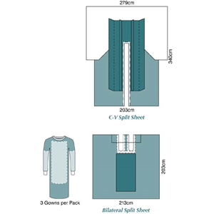 Cardiovascular Pack Sterile, 3/Box Box