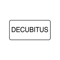 "DECUBITUS" - X-RAY LABEL 500/BOX Box