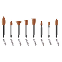 Kenda Amalgam Pre-Polishing, No. 2006, 3 x 7mm, Small Point, Right Angle, Brown, 6/Pack Pack