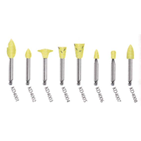 Kenda Composite Microfill Pre-Polishing, No. 4003, 10 x 2mm, Disc, Right Angle, Yellow, 6/Pack Pack