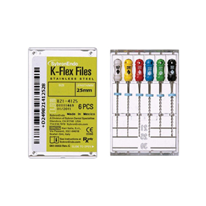 Kerr K-Flex Files, 25mm, No. 90, Stainless Steel, Colour-Coded, 6/Pack