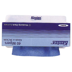Kimtex Wipers, Blue, Single Sheet, 40/Box, 4 Boxes/Carton Carton
