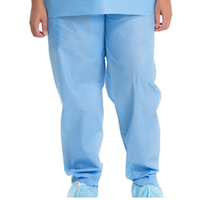 Halyard Scrub Pants, 3 Layers SMS Fabric, Blue, Extra Large, Each Pack