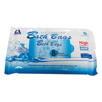 Livingstone Bath Bag Wipes, All In One Ready to Use Cleaning Towel, 19x18.5cm, Resealable, 8/Pack, LOOSE PACK ONLY Pack