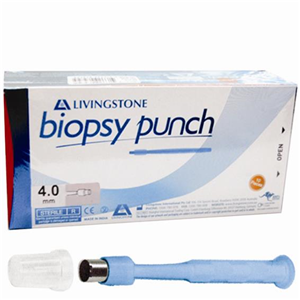 Out of Date, Livingstone Biopsy Punch, with Stainless Steel Cutting Edge, Sterile, 4mm, Loose, Price Discounted While Stocks last Each