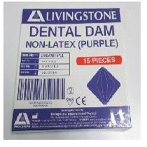 Dental Dams, Non-Latex, Purple, 15/Box Box