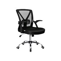 Alfordson Mid Back Mesh Office Chair with Polypropylene Armrest, 68 x 68 x 92.5-102.5cm, 180kg Capacity, Adjustable, Black, Each Pack