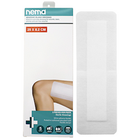 Nema Adhesive Island Dressing with Non-Adherent Pad, Nonwoven,, 25 x 8.2cm, White, Sterile 5/Retail Box Box