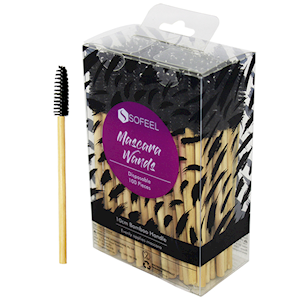 Sofeel Mascara Wand, Bamboo 4mm Diameter x 102mm Length, Disposable, 100/Pack Pack