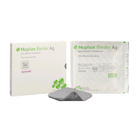 Mepilex Ag Border Antimicrobial Foam Dressing, 15 x 15cm, Self Adherent, 5 Pieces/Box Box