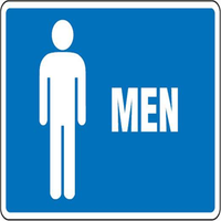 Sign 'Toilet Men' Metal 225X300mm Each