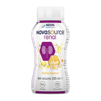 Nestle Novasource® Renal, Vanilla, 200mL Bottle, 4 Bottles/Pack, 6 Packs/Carton Carton