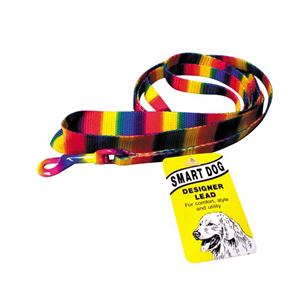Pet Lead, 10 mm, Rainbow Striped, Each