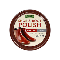 Oakwood Shoe Polish Mid Tan, 65g, Each