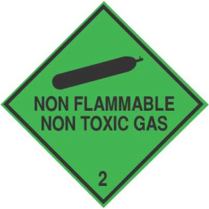 STICKERS, "NON-FLAMMABLE,NON-TOXIC GAS"20X20MM, 250/ROLL Roll
