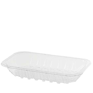 Castaway Polyethylene Terephthalate (PET) Trays, 8 x 5 Inches or 200 x 125 x 34mm, Food Grade, Recyclable, Clear, 560/Carton Carton