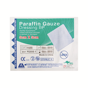 Out of Date, LIV Paraffin Gauze Swab Dressings,5x5cm,Single Pack,50/Box, Original Unopened Condition, Price Discounted, While Stocks last Box