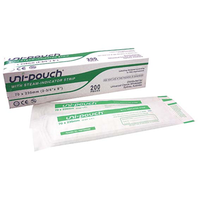 Out of Date, Uni-Pouch Sterilisation Pouch, with Indicator Strips, 70 x 230mm, 200/Box, Price Discounted, While Stocks last Box