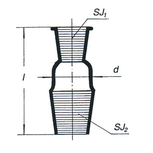 Mowbray Adapter, Reduction, Standard, Socket Joint 24/29, Cone 45/50, Borosilicate Glass, Australian, Each Each