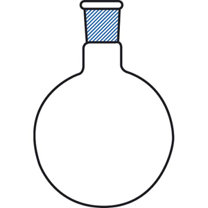 Flask, Round Bottom, 10ml, Short Neck, 14/23 Socket Joint, Borosilicate Glass, Australian, Each Each