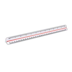 Triangular Scale Ruler, Recyclable Plastic, 30cm, Each Each