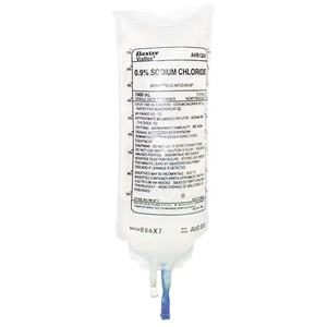 Baxter Intravenous IV Infusion 0.9% Sodium Chloride Bag