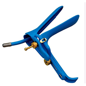 Vaginal Speculum, Pederson, Duckbill, Powder Coated, Smoke Tube, Stainless Steel, Large, Each Each