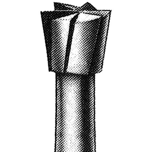SSW 38 Tungsten Carbide Burs, Inverted Cone, ISO 010001 #16, Right Angle, Plain Cut, Made in UK, Each Each